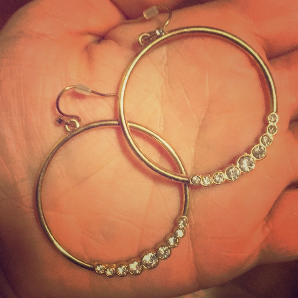 Cute Gem Hoops